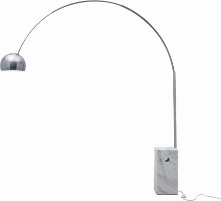 Cora Floor Lamp (White with Silver Shade)