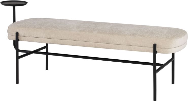 Inna Occasional Bench (Almond with Black Legs)