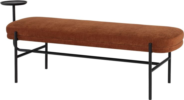 Inna Occasional Bench (Terra Cotta with Black Legs)