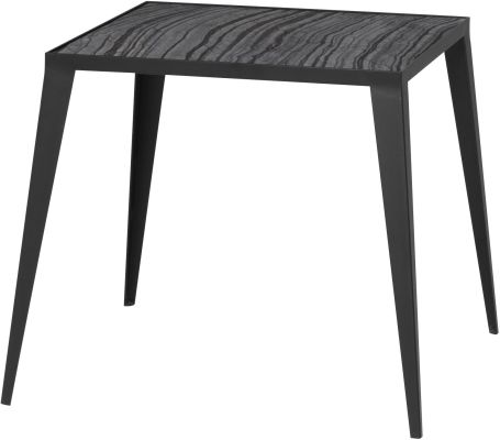 Mink Side Table (Black Wood Vein with Black Base)