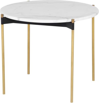 Pixie Side Table (White with Gold Legs)