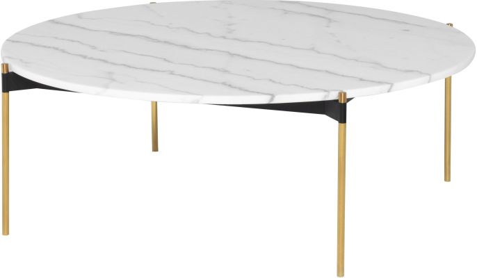 Pixie Coffee Table (White with Gold Legs)