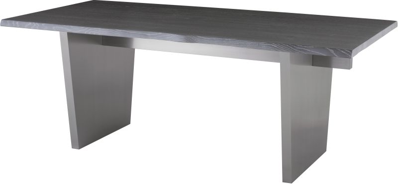 Aiden Dining Table (Short - Oxidized Grey Oak with Graphite Legs)