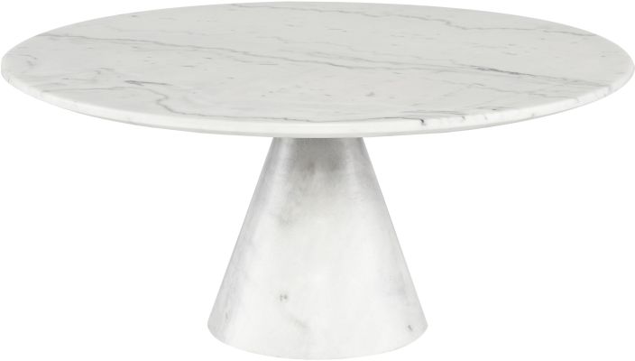 Claudio Coffee Table (Large - White with White Base)