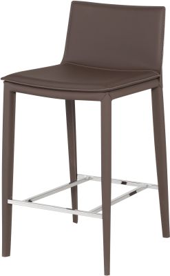 Palma Counter Stool (Mink Leather with Mink Legs)