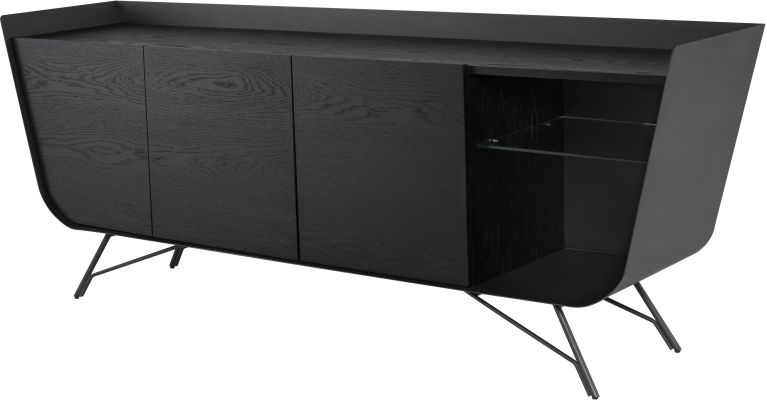 Noori Sideboard Cabinet (Onyx with Titanium Accent)