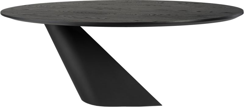 Oblo Dining Table (Onyx with Black Base)