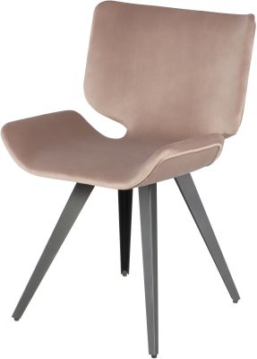 Astra Dining Chair (Blush with Titanium Legs)