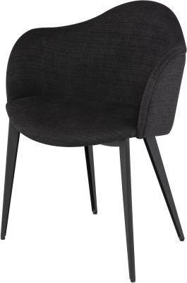 Nora Dining Chair (Coal with Titanium Frame)