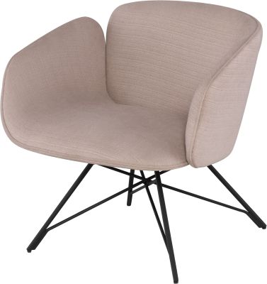 Doppio Occasional Chair (Mauve with Black Frame)