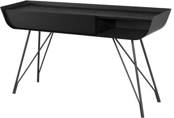 Noori Console Table (Onyx with Titanium Legs)