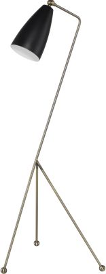Lucille Floor Lamp (Black with Antique Brass Body)