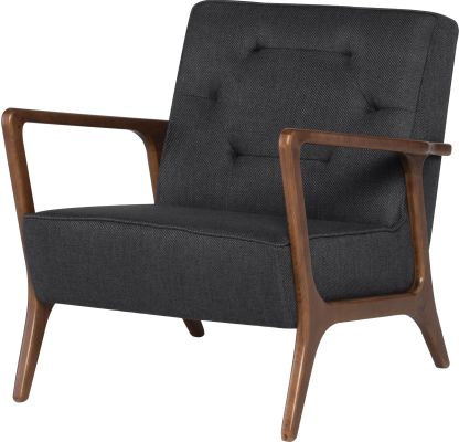 Eloise Occasional Chair (Storm Grey with Walnut Legs)