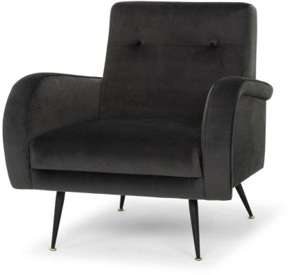 Hugo Occasional Chair (Shadow Grey with Black Legs)