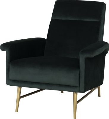 Mathise Occasional Chair (Emerald Green with Gold Legs)