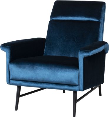 Mathise Occasional Chair (Midnight Blue with Black Legs)