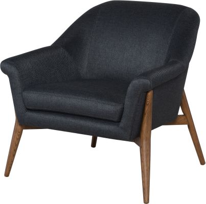 Charlize Occasional Chair (Storm Grey with Walnut Legs)