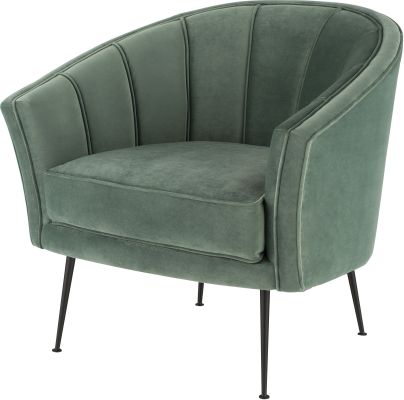 Aria Single Seat Sofa (Moss with Black Legs)