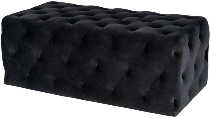 Tufty Ottoman Sofa (Black with Black Legs)