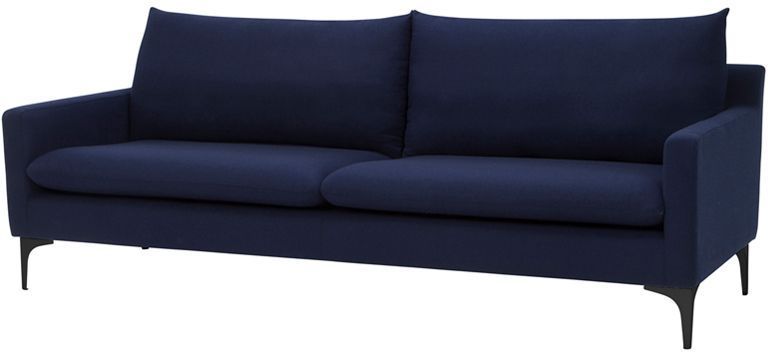 Anders Triple Seat Sofa (Navy Blue with Black Legs)