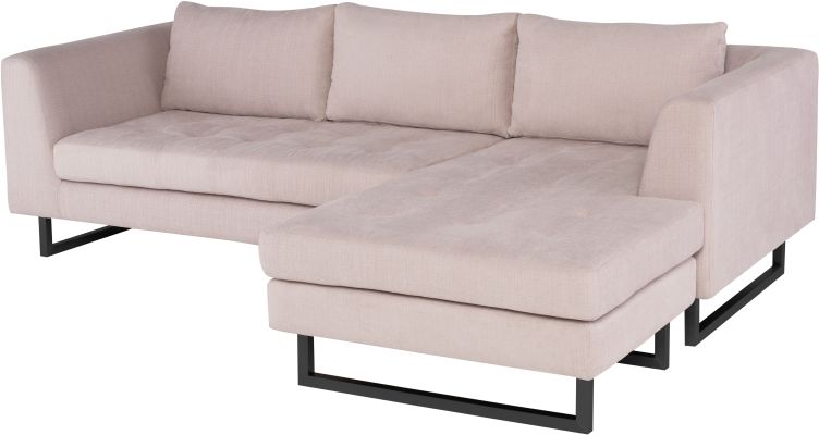 Matthew Sectional Sofa (Mauve with Black Legs)