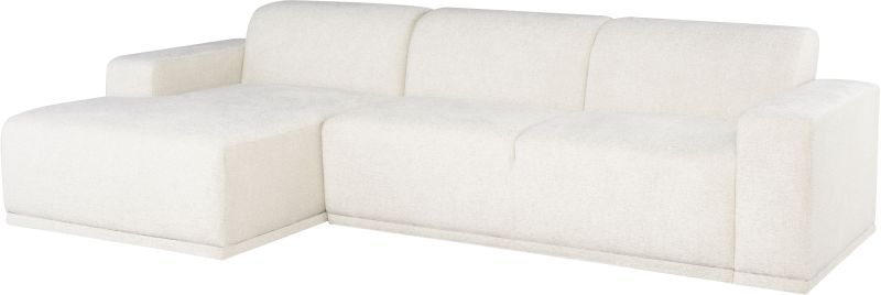 Leo Sectional Sofa (Left - Coconut with Coconut Chaise)