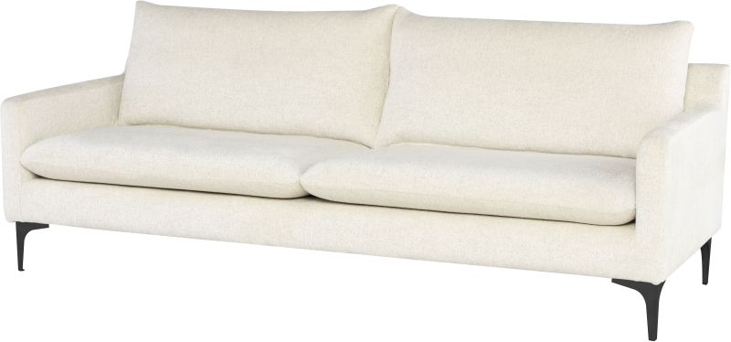 Anders Triple Seat Sofa (Coconut with Black Legs)