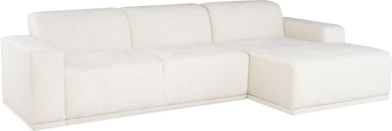 Leo Sectional Sofa (Right - Coconut with Coconut Chaise)