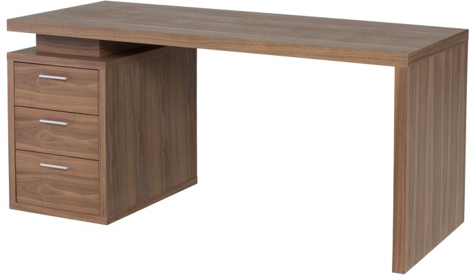 Benjamin Desk Table (Walnut with Walnut Base)