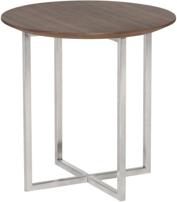 Dixon Side Table (Walnut with Silver Base)