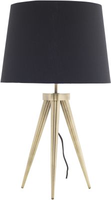 Triad Lampe de Table (Noir avec Base en Laiton)