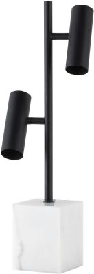 Dane Table Lamp (Black with White Base)