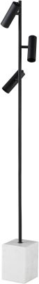 Dane Floor Lamp (Black with White Base)