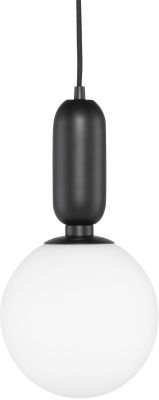 Carina Maxi Pendant Light (Black with White Shade)