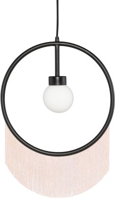 Blanca Pendant Light (Blush with Black Fixture)