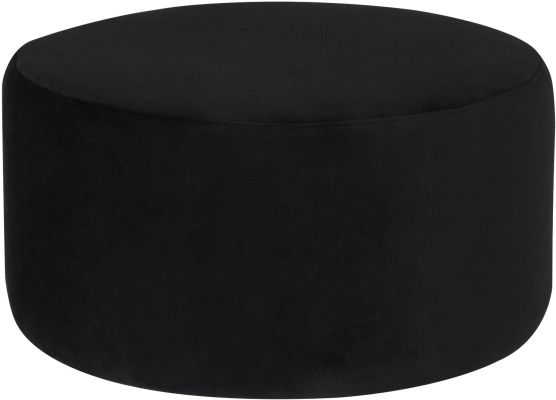 Robbie Ottoman Sofa (Black Velour)