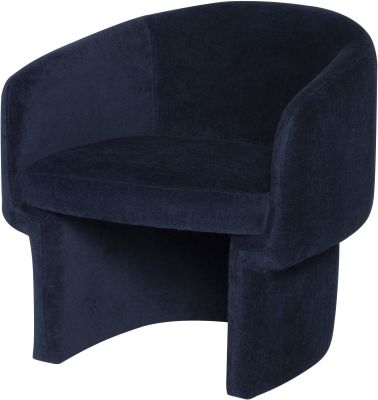 Clementine Single Seat Sofa (Twilight Fabric & Black Legs)