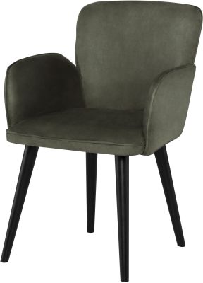 Willa Dining Chair (Sage Microsuede Polyester & Black Ash Frame)
