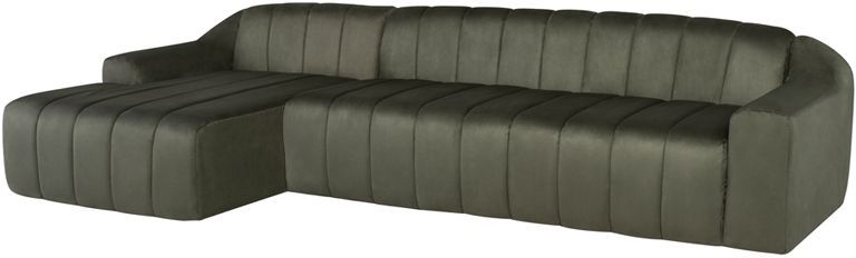 Coraline Sectional Sofa (LHF - Sage Microsuede)