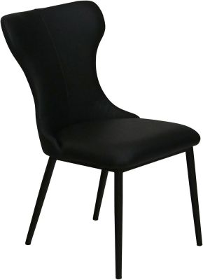 Ashtanga Leather Dining Chair (Set of 2 - Black)
