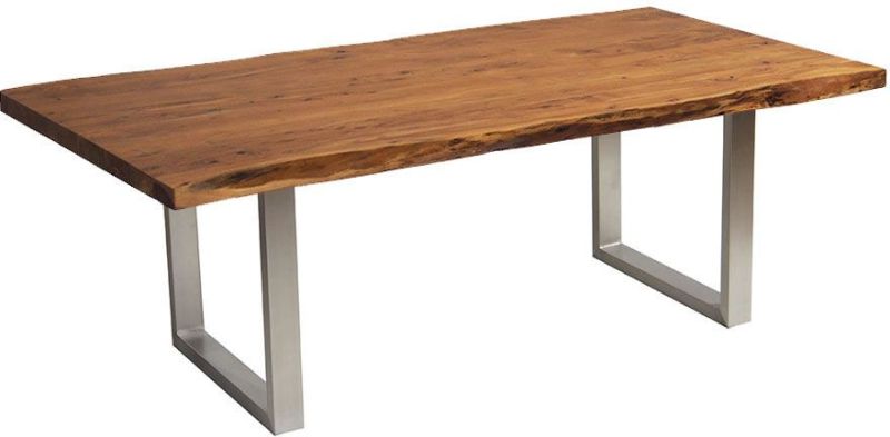 Zen Live Edge 84 Inch Dining Table (Acacia - Brushed U Legs)