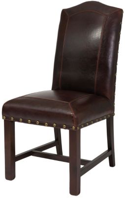 Bishop Chair (Set of 2 - Brown Leather)