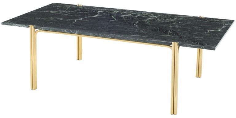Sussur Coffee Table (Green with Gold Base)