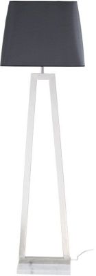 Trapeze Floor Lamp (Light Grey with Silver Body)