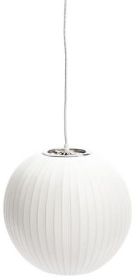 Ball Cocoon Pendant Lamp Small (Off-White and Nickel)