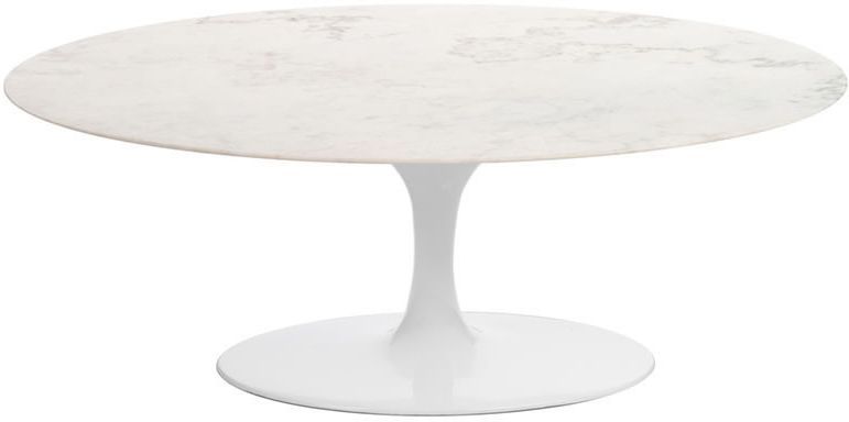 Barbell Coffee Table (White & Gold Marble)