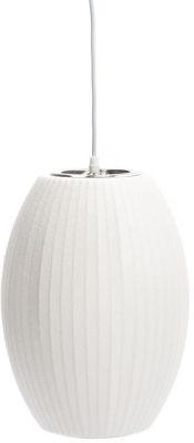 Cigar Cocoon Pendant Lamp Large (Off-White and Nickel)
