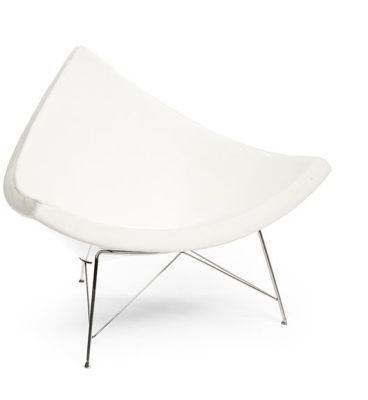 Wedge  - Chaise (White Leather)