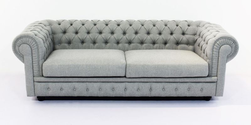 Chesterfield Sofa (Light Grey)