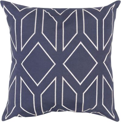 Skyline1 Pillow with Down Fill (Navy Blue)